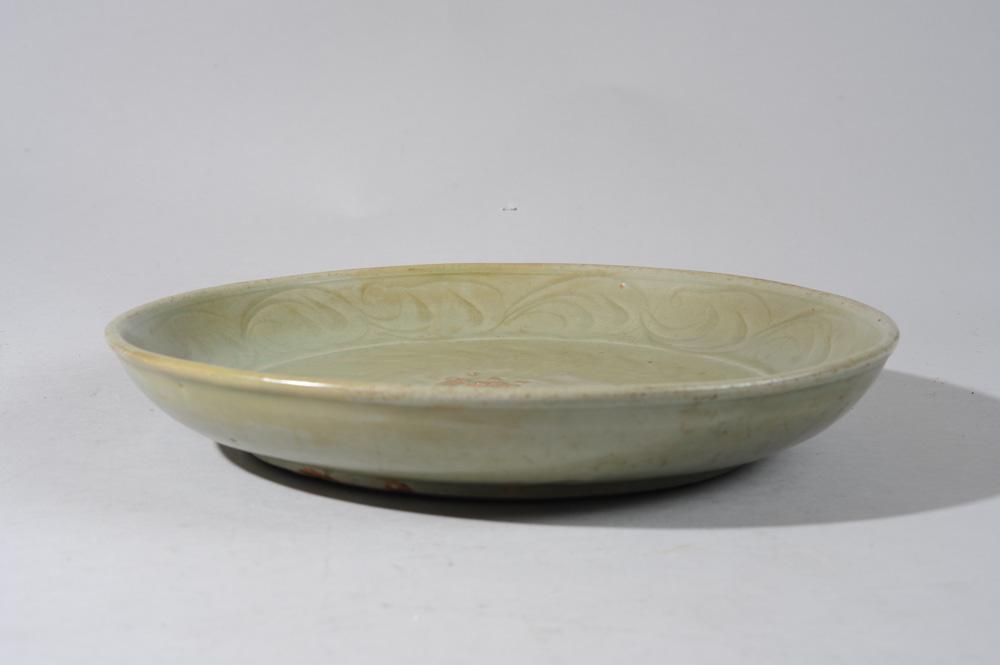 Ming Chinese Carved Longquan Celadon Plate (1 of 5)