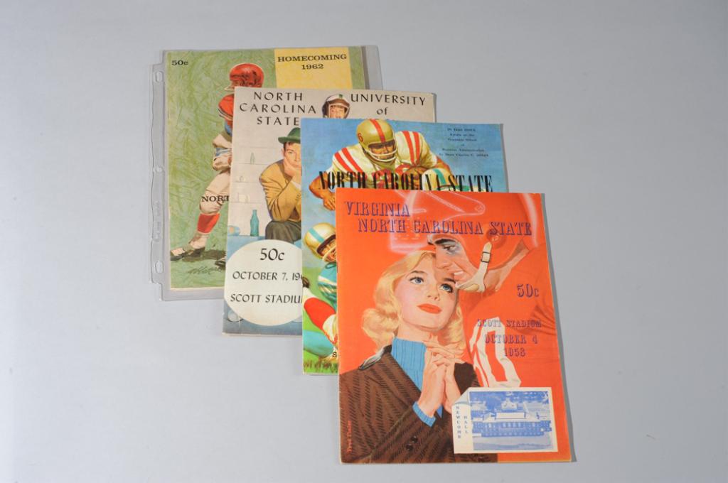 Four UVa vs NC State Football Programs 1950s - 60s (1 of 6)
