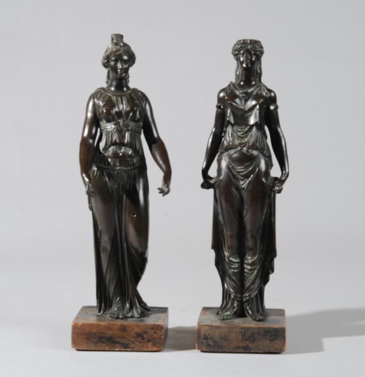 Two 19th C. Bronze Classical Figures (1 of 9)