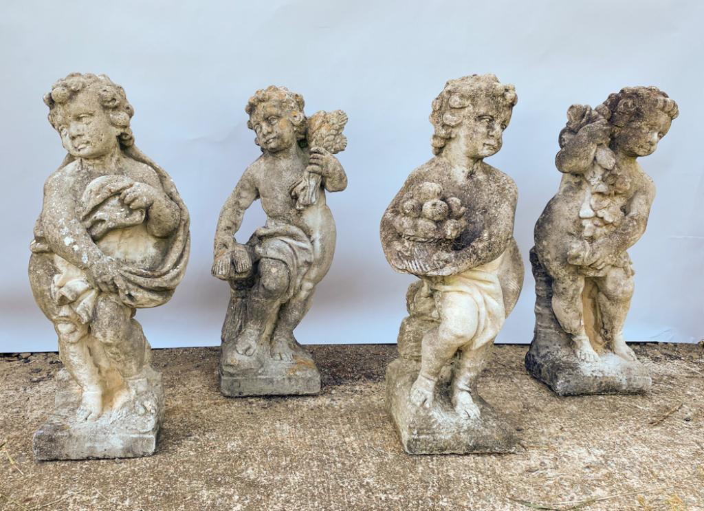 Four Seasons Concrete Garden Cherubs (1 of 1)
