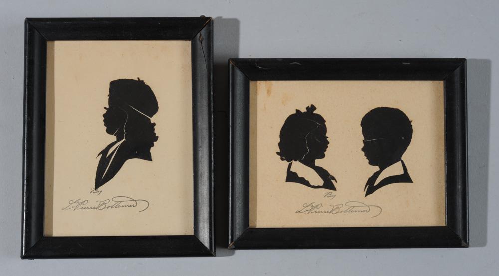 Two L. Pierre Bottemer Cut Paper Silhouettes (1 of 1)