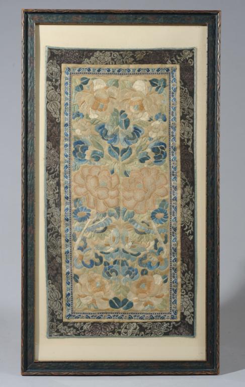 Framed Embroidered Chinese Sleeve Bands (1 of 3)