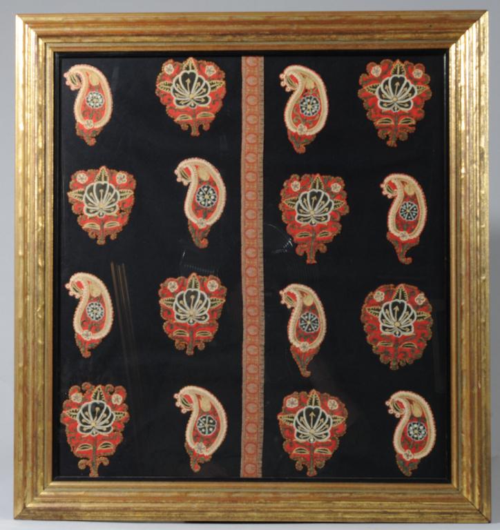 Framed 19th C. Persian Rasht Embroidery (1 of 2)
