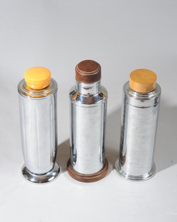 Three 20th C. Chromed Manning Bowman Co. Shakers (1 of 3)