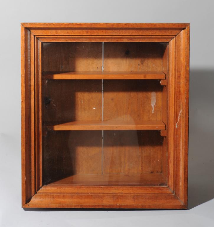 Vintage Glass Front Hanging Wall Shelf (1 of 2)