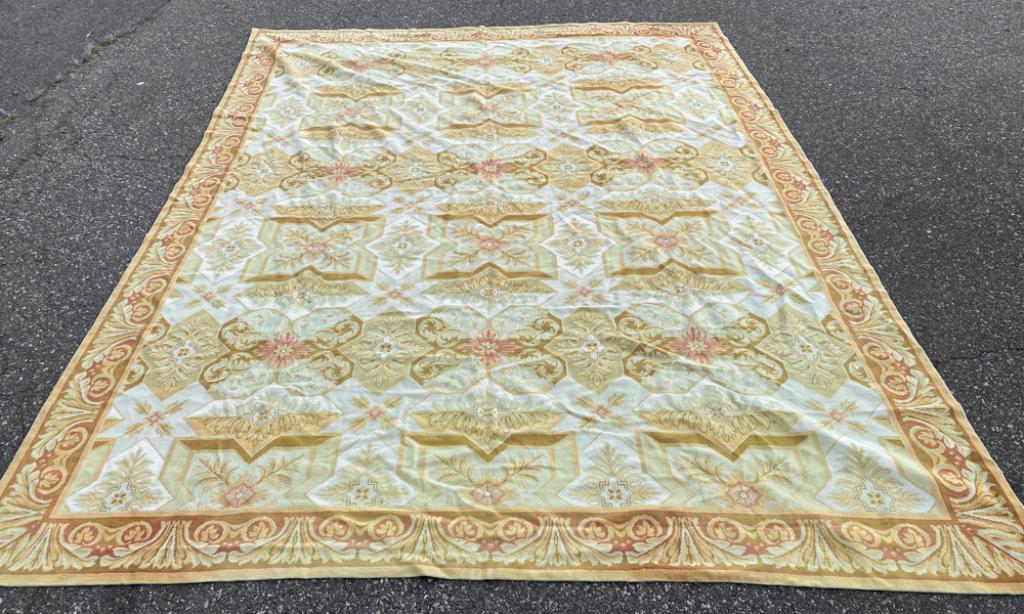 Large Yellow Needlepoint Rug (1 of 3)