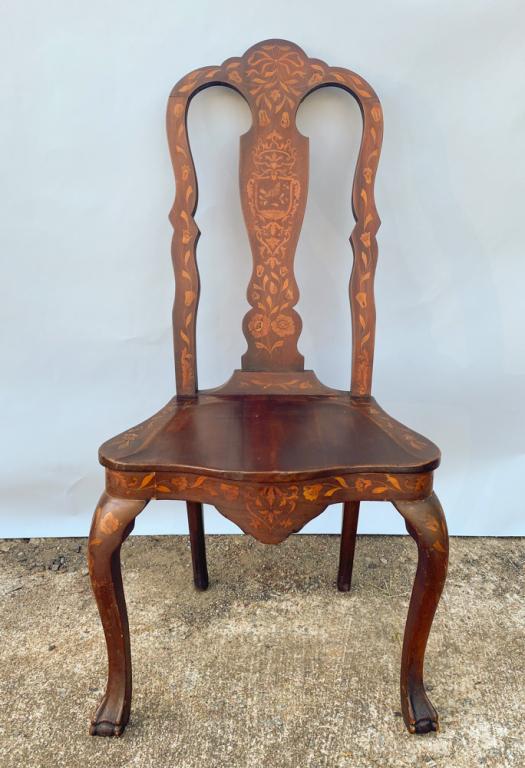 Inlaid Queen Anne Style Side Chair (1 of 3)
