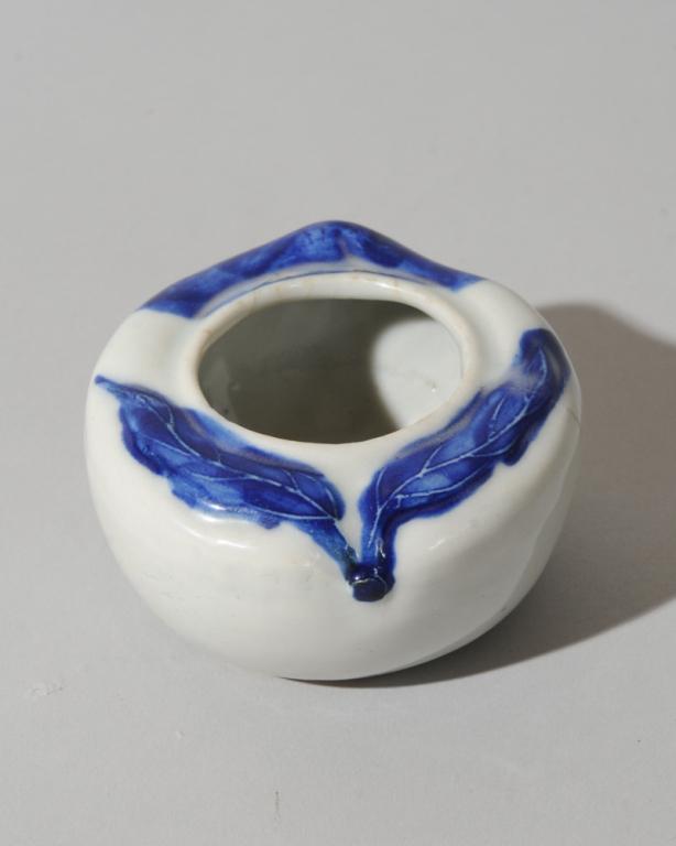 Chinese Blue & White Peach Form Brush Washer (1 of 4)