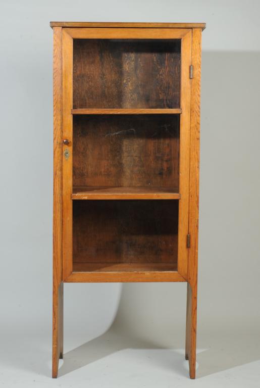 Early 20th C. Pine Glass Front Bookcase (1 of 5)
