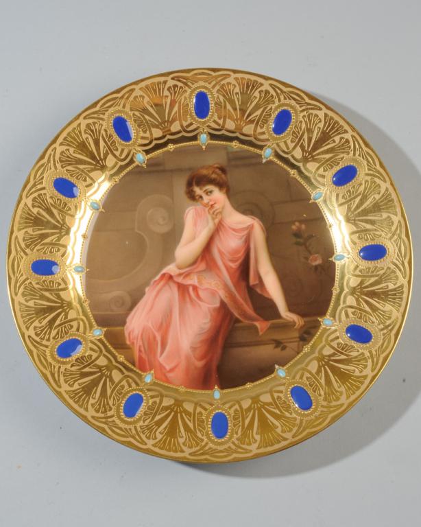 Royal Vienna Portrait Plate Signed Wagner (1 of 4)