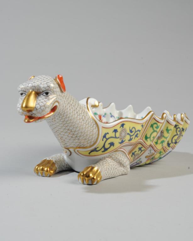 Herend Yellow Dynasty SJ Dragon Dish (1 of 9)