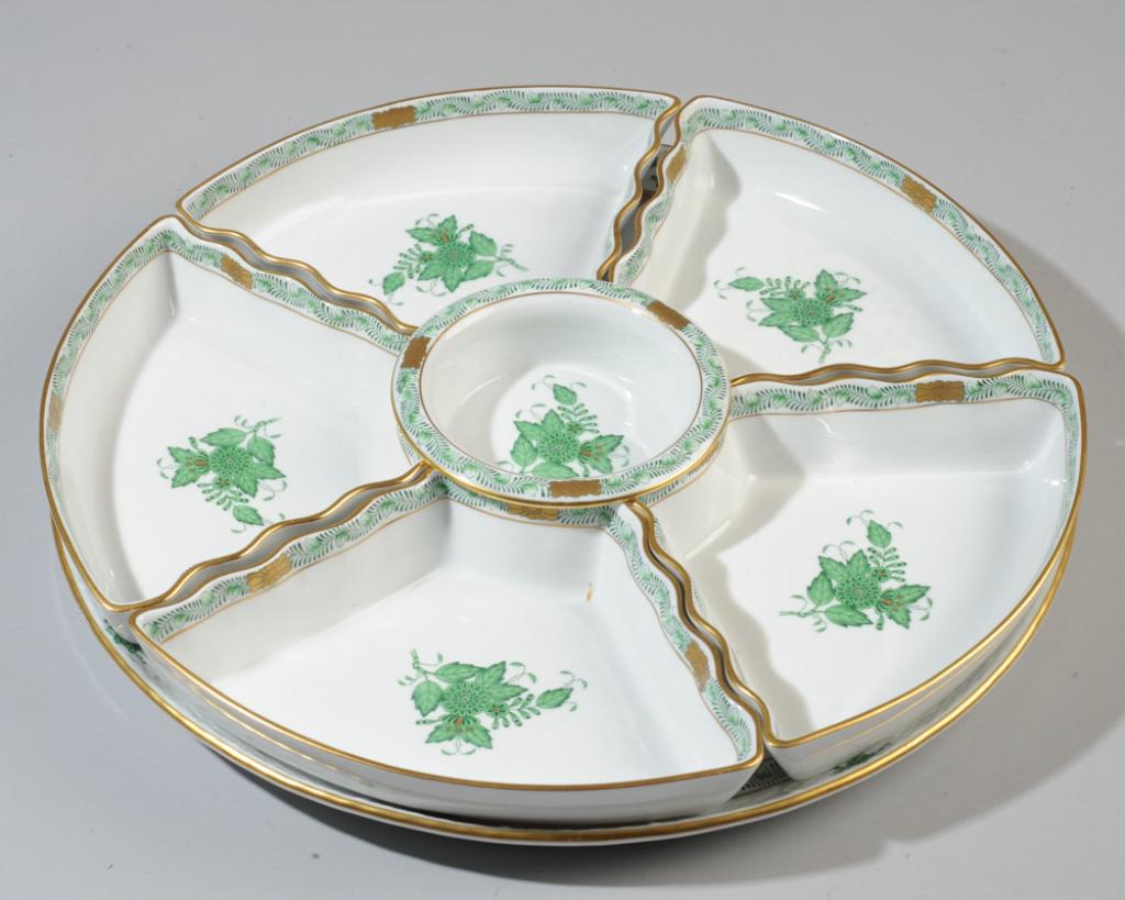 Herend 7-Pc Hors D Oeuvres Set Chinese Bouquet (1 of 6)