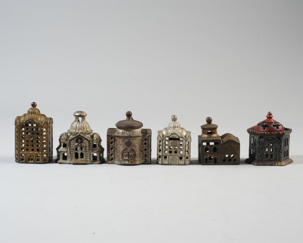 6 Early to Mid 20th C. Cast Iron Still Banks (1 of 8)