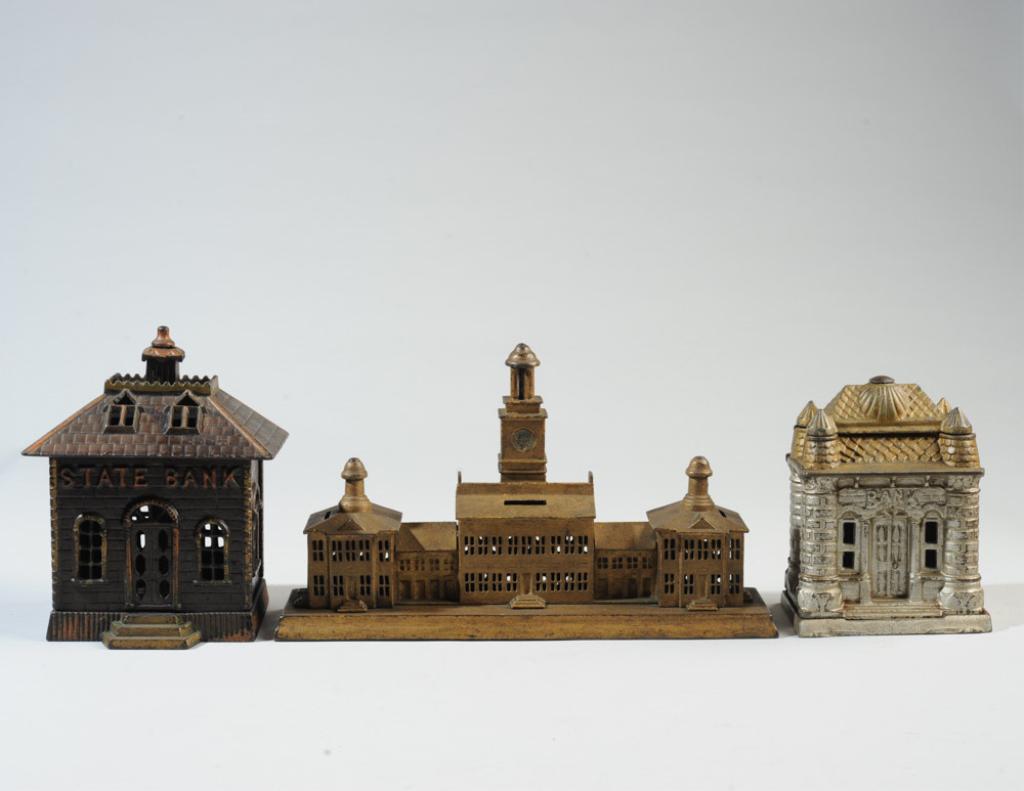 3 Early to Mid 20th C. Cast Iron Still Banks (1 of 10)