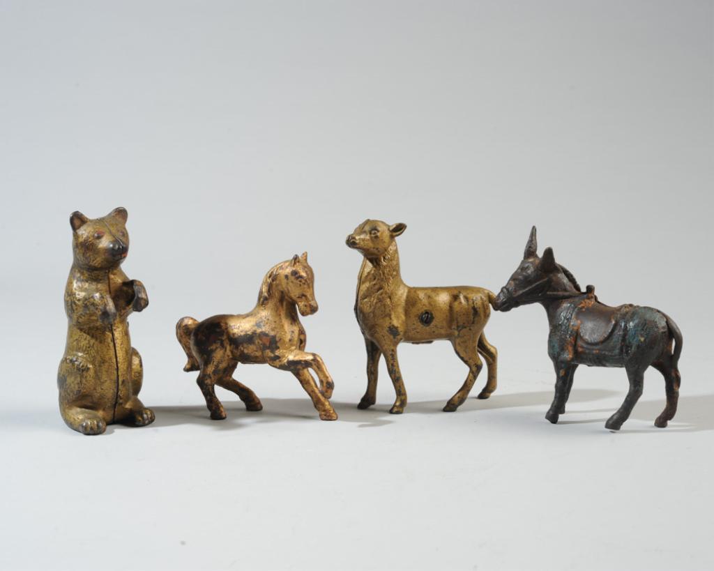 4 Early to Mid 20th C. Cast Iron Animal Banks (1 of 9)