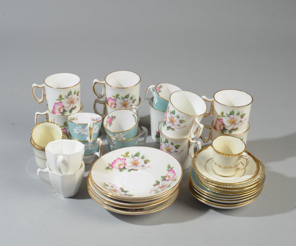 Mixed Lot Demitasse Cups and Saucers: Included Royal Doulton, Spode, Royal Tara.