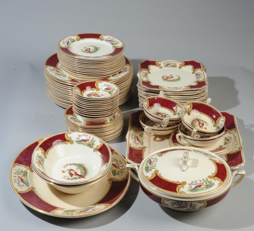 Myott Staffordshire Chelsea Bird Partial Service (1 of 12)