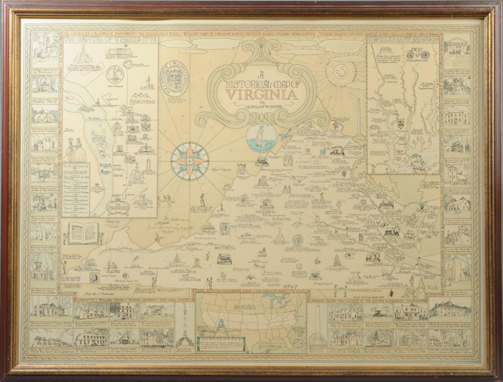 Charles W. Smith, Pictorial Map of Virginia (1 of 7)