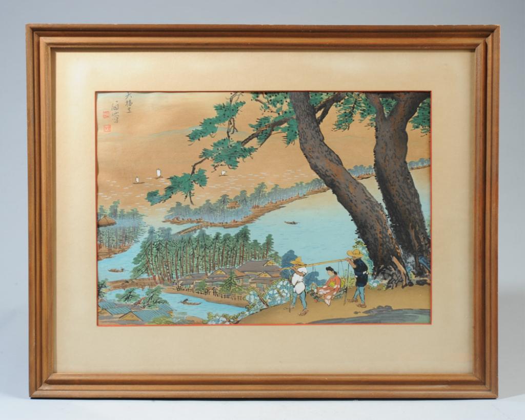 Bisen Fukuda (1875-1963) Japanese Woodblock Print (1 of 3)