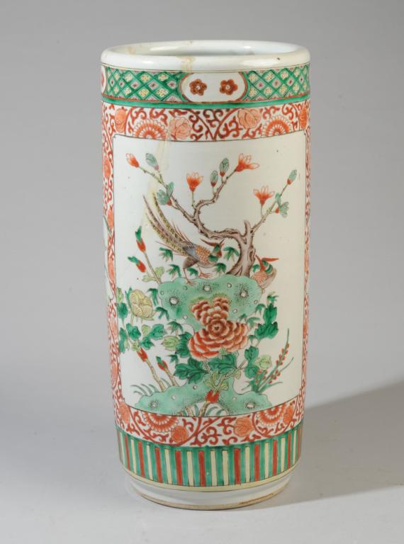 Chinese Famille Verte Umbrella Stand (1 of 9)