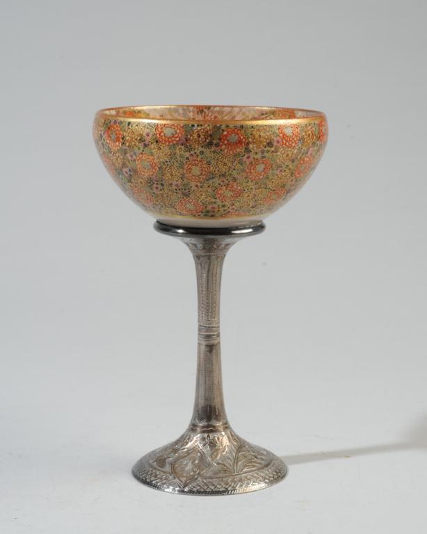 Antique Silver Mounted Satsuma Millefleur Bowl (1 of 8)