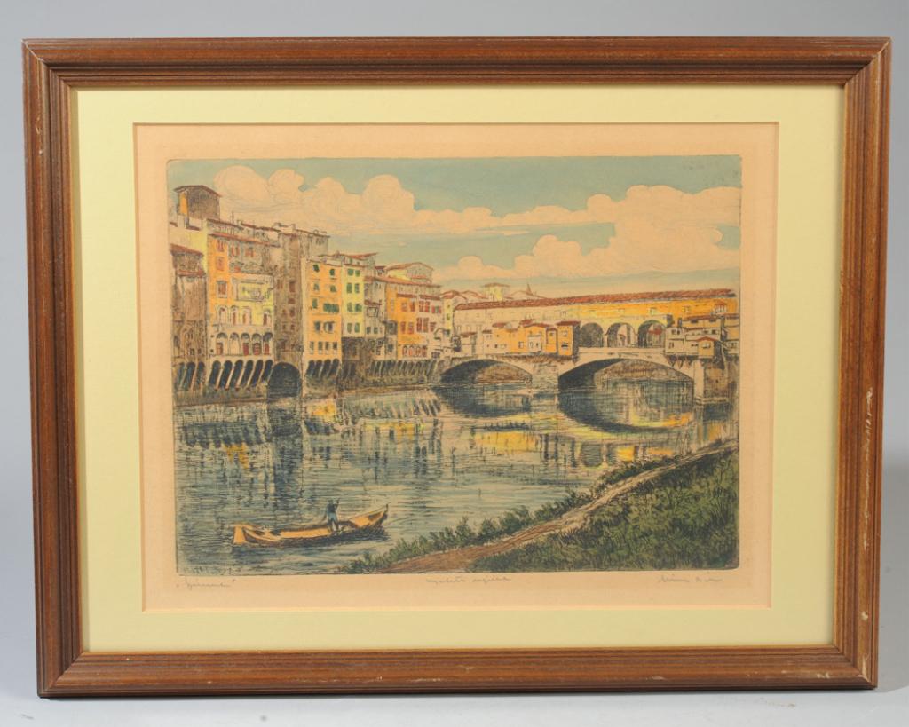 Hand Colored Engraving, Florence Italy (1 of 3)