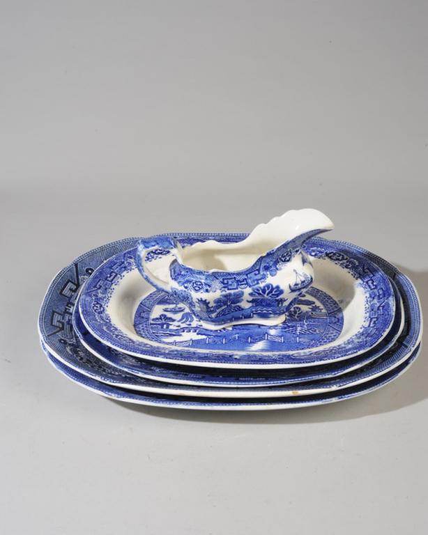 Lot Staffordshire Blue Willow (1 of 9)