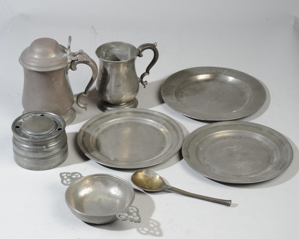 17th C. - 19th C. Pewter Lot (1 of 6)