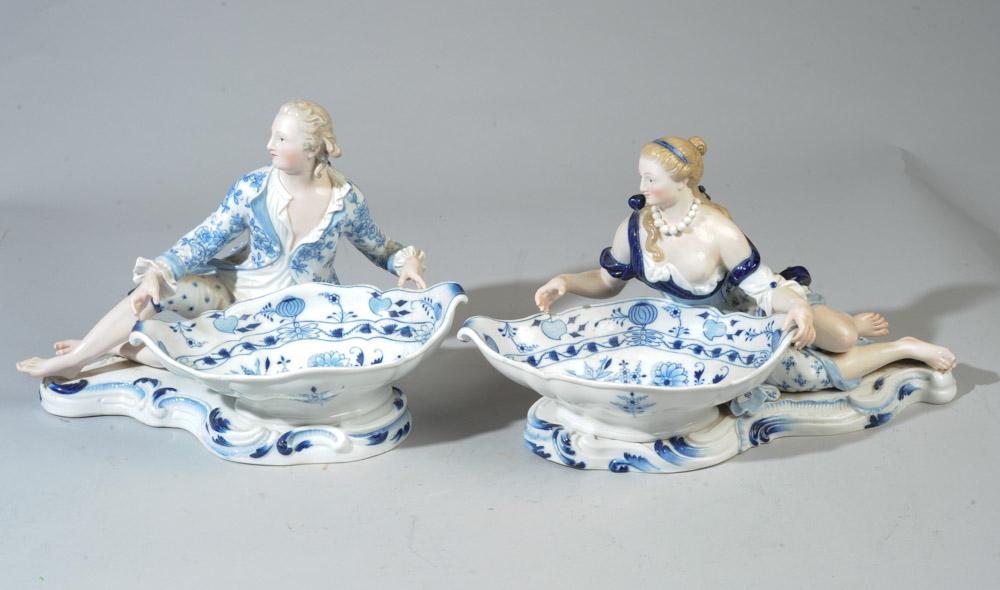 Pr. Meissen Gallant Figural Sweetmeat Dishes (1 of 9)