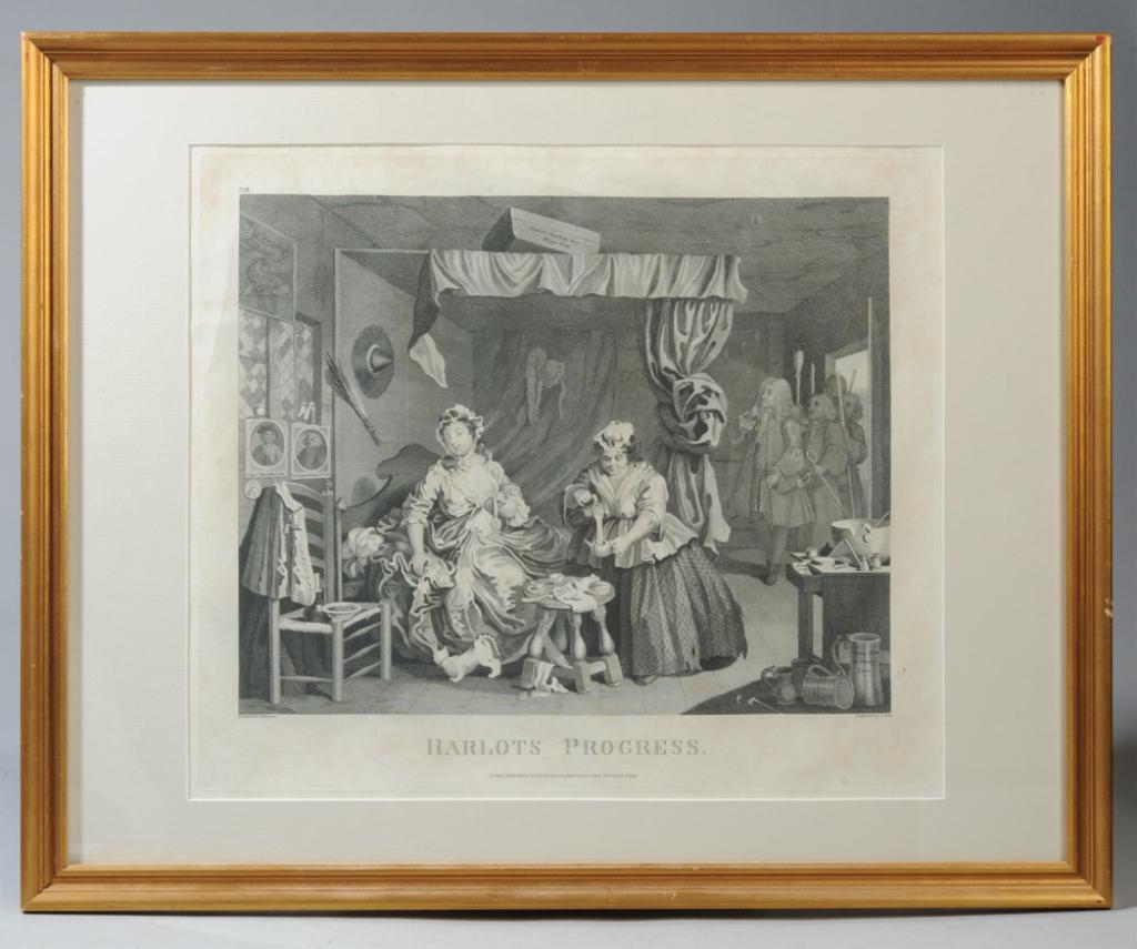 Set 6 William Hogarth Prints, Harlots Progress (1 of 13)