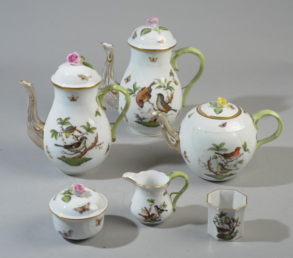 Herend Rothschild Bird Porcelain Grouping (1 of 8)