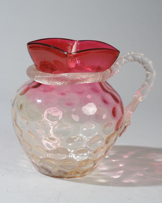 Victorian Art Glass Amberina Pitcher (1 of 7)