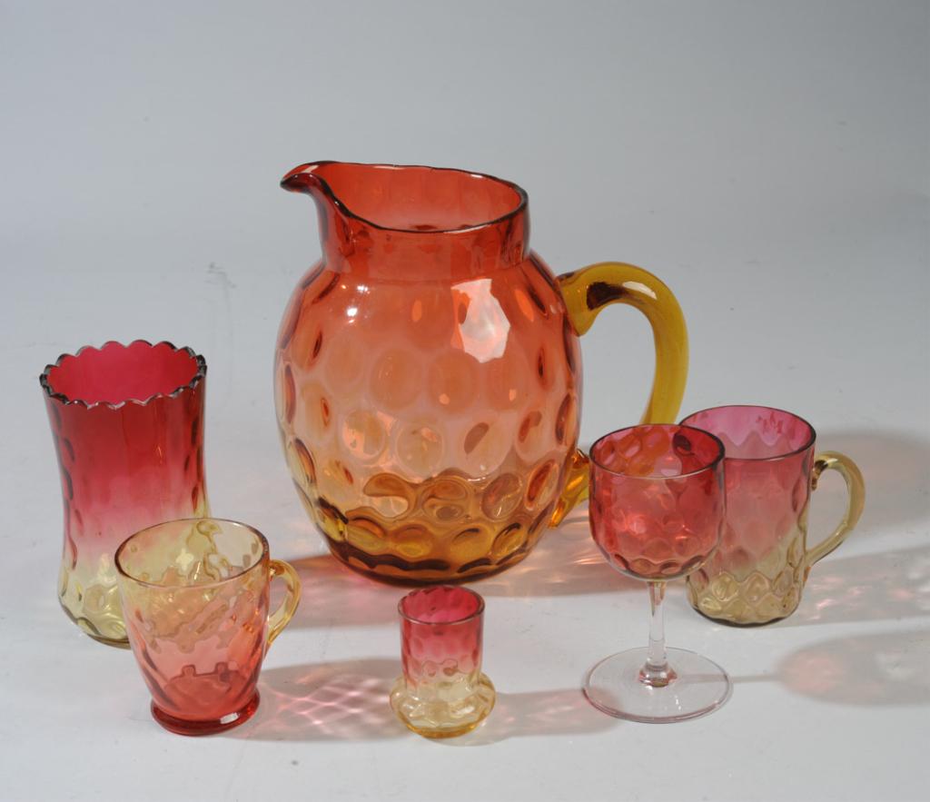 Mixed Lot Victorian Amberina Art Glass (1 of 6)