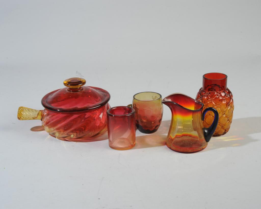 Mixed Lot Amberina Glass (1 of 6)
