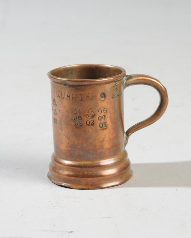 19th C. English Copper Measure Quarter Gill (1 of 3)