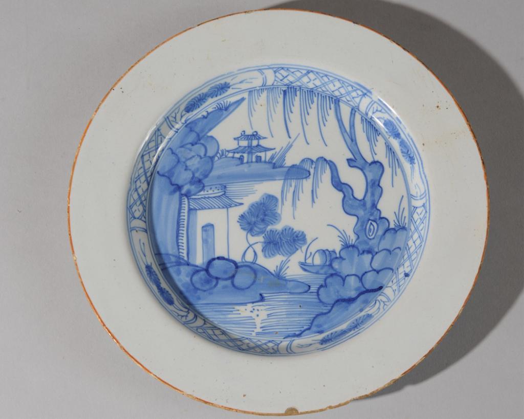 18th C. English Delft Chinoiserie Plate (1 of 5)