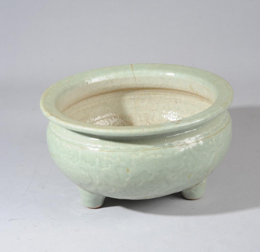 Large Antique Chinese Celadon Censer (1 of 7)