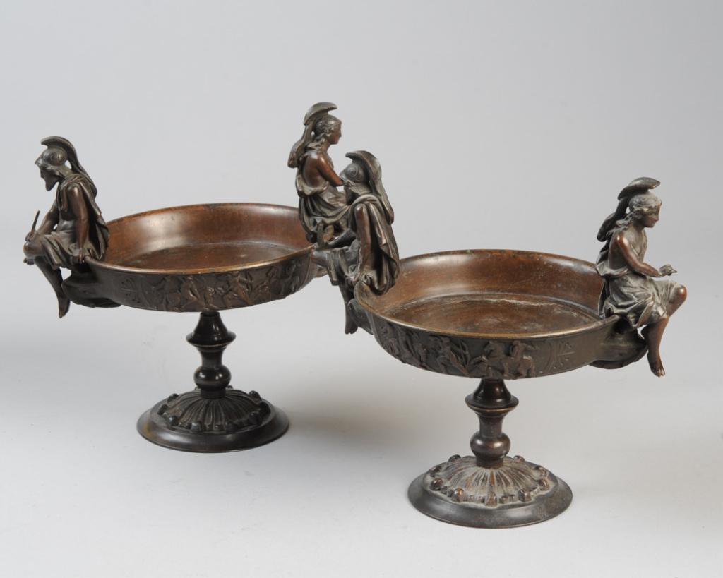 Pair Bronze Neoclassical Tazzas (1 of 7)