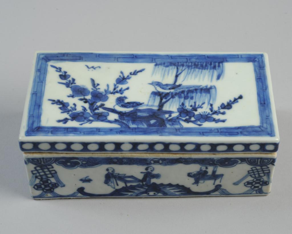 Antique Chinese Blue & White Box & Cover (1 of 9)