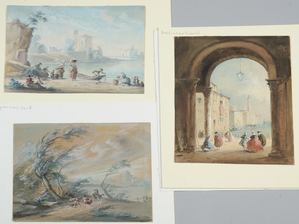 Three 18th & 19th C. Continental Watercolors (1 of 13)