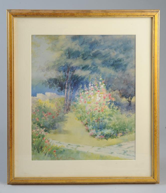 Alice M. Dutton (b. 1862) Watercolor Landscape (1 of 3)