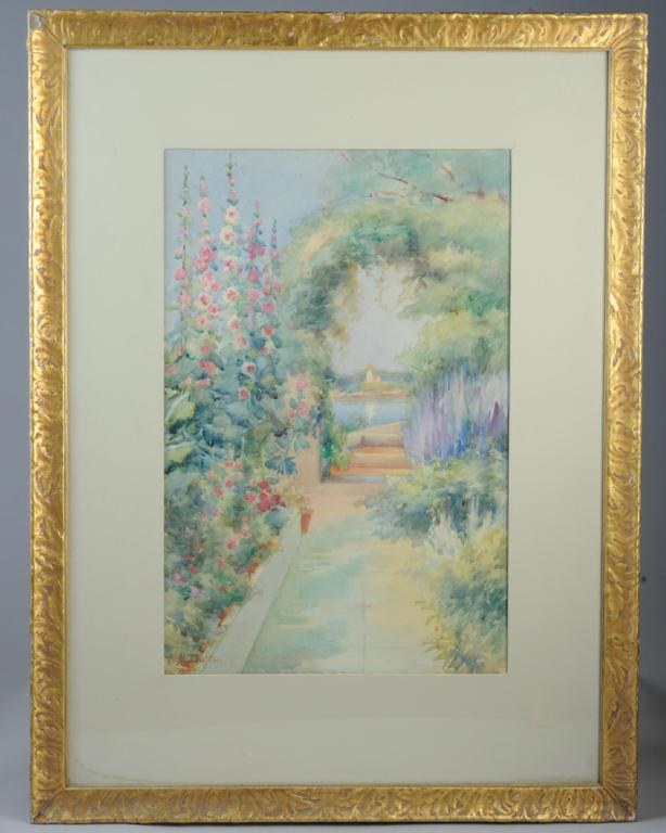 Alice M. Dutton (b. 1862) Watercolor Landscape (1 of 4)