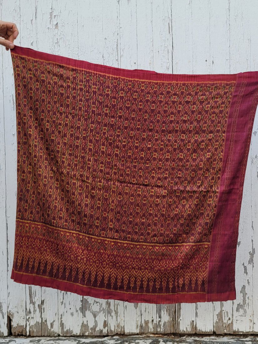 Old Cambodian Silk Ikat Sarong (1 of 8)