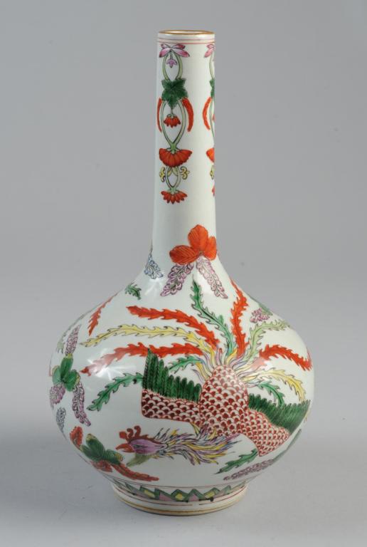 Japanese Arita Phoenix Bottle Vase (1 of 6)