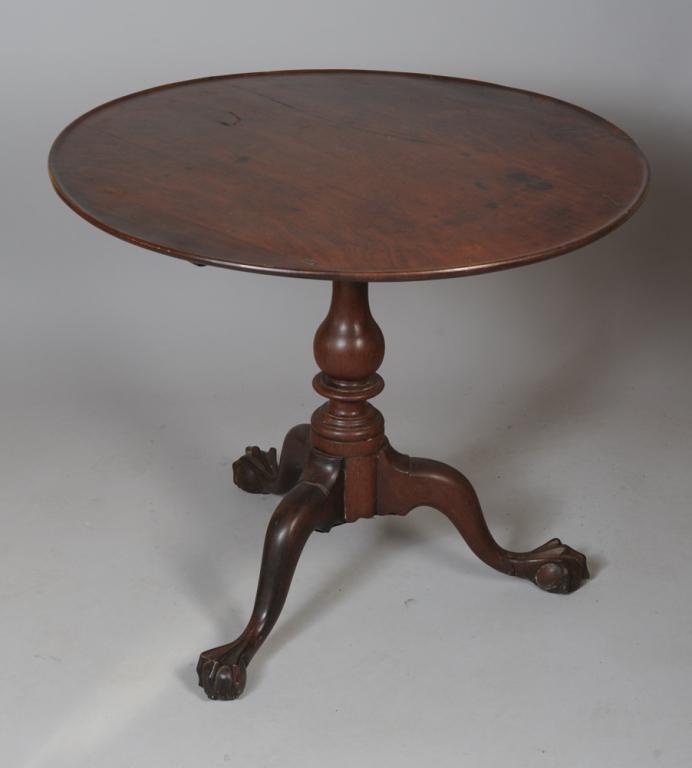 Mid 18th C. Philadelphia Tilt Top Birdcage Table (1 of 10)
