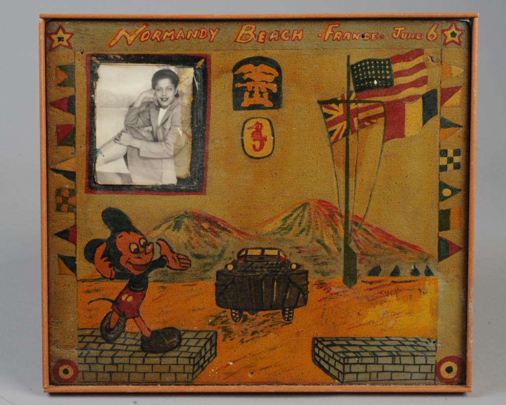 WW2 D-Day Folk Art Mixed Media Plaque (1 of 5)