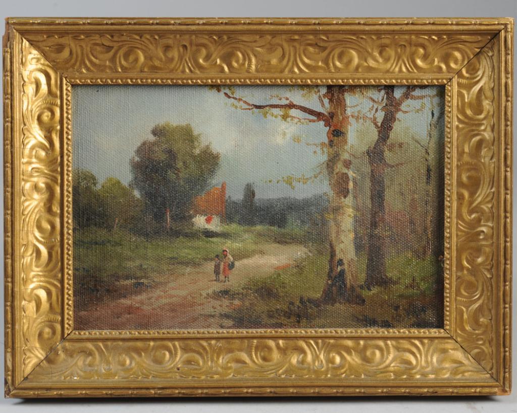 Continental Oil on Canvas Illegibly Signed (1 of 3)