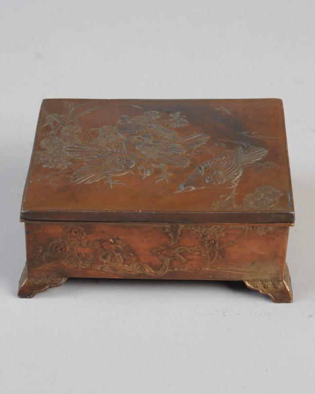 Japanese Meiji Period Copper Box (1 of 6)