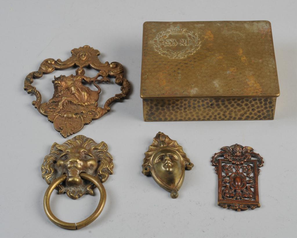 Box of Antique Brass Ornaments (1 of 6)