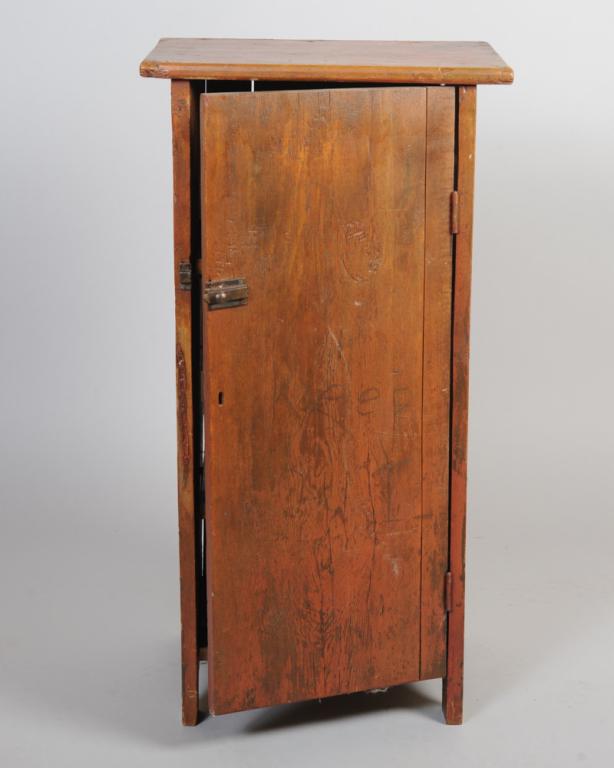 Red Painted Country Cabinet (1 of 4)